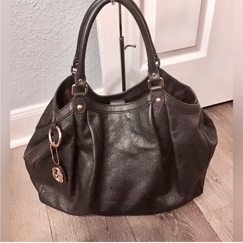 Gucci Guccissima Sukey Dark Brown Leather
XL Tote